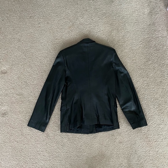 Flash Leather - Black Blazer, lined, Size L - Picture 2 of 3
